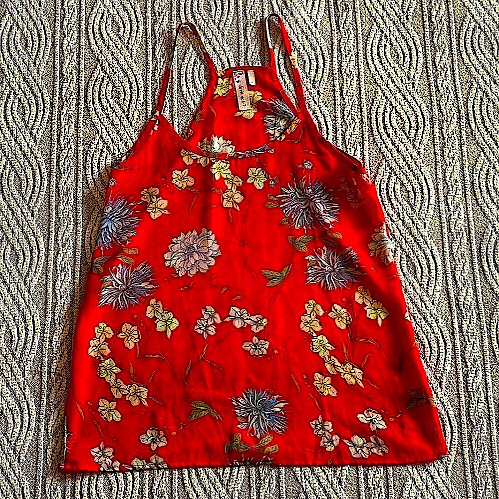 Floral Multicolor Sheer Camisole Size Small
